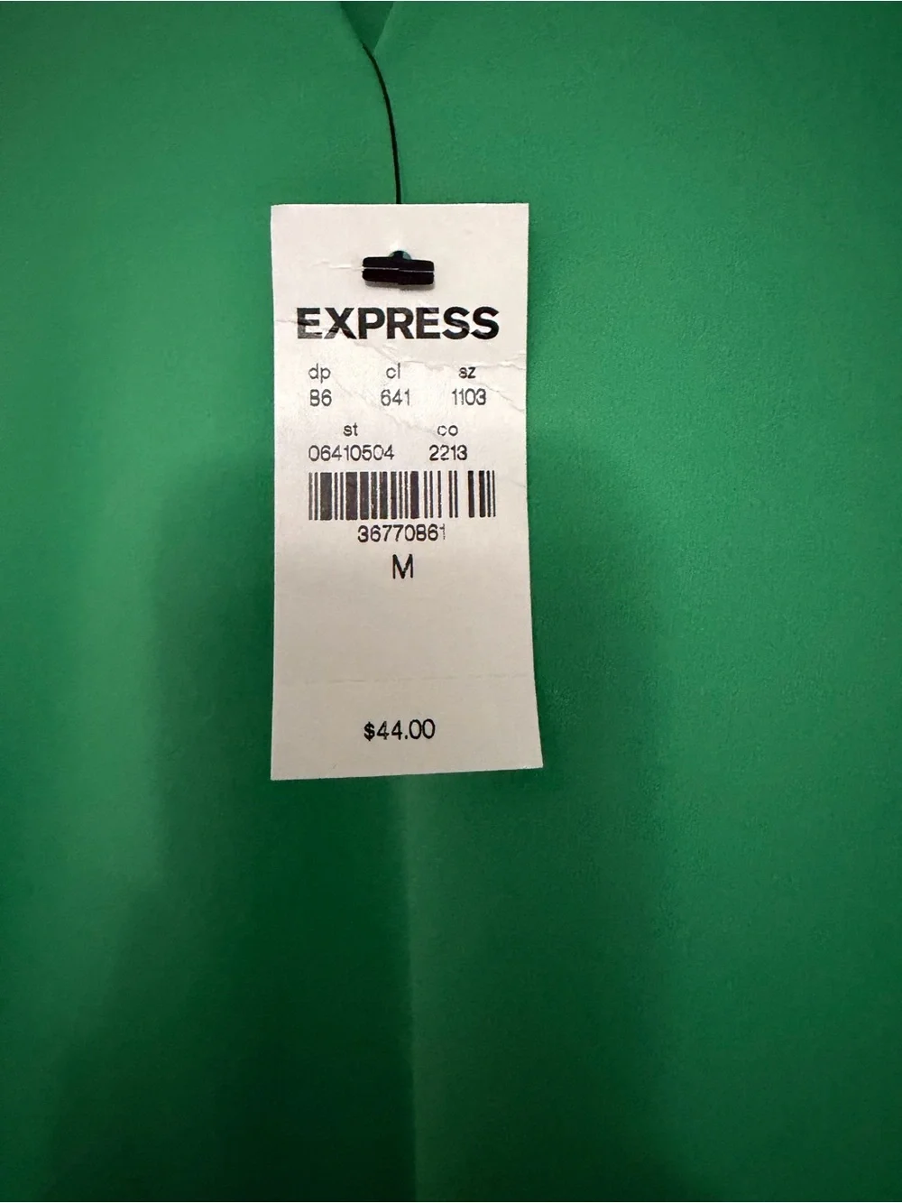 Express Emerald Green V-Neck Tank Top - Picture 3 of 4